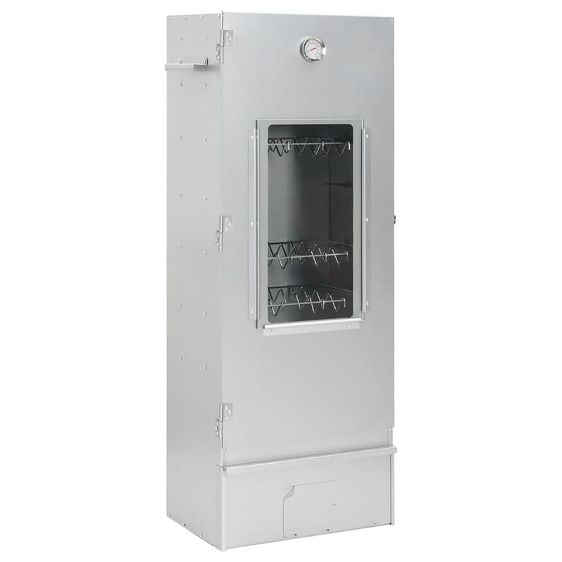 Casa si Gradina - Gradina si terasa - Gratare si accesorii - Gratare de gradina - Afumatoare cuptor/gratar, generator fum rece, otel galvanizat, mărime 44.5x29x110 cm (27x27x4.5 cm), model cu fereastră - Infinity.ro