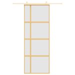 Casa si Gradina - Constructii - Usi interior, exterior si garaj - Usi interior - Usa glisanta, auriu, 76x205 cm, sticla ESG mata si aluminiu - Infinity.ro