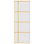 Casa si Gradina - Constructii - Usi interior, exterior si garaj - Usi interior - Usa glisanta, auriu, 76x205 cm, sticla ESG mata si aluminiu - Infinity.ro