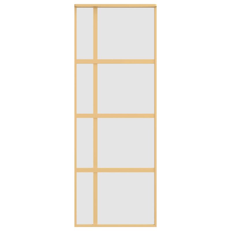 Casa si Gradina - Constructii - Usi interior, exterior si garaj - Usi interior - Usa glisanta, auriu, 76x205 cm, sticla ESG mata si aluminiu - Infinity.ro