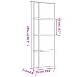 Casa si Gradina - Constructii - Usi interior, exterior si garaj - Usi interior - Usa glisanta, auriu, 76x205 cm, sticla ESG mata si aluminiu - Infinity.ro