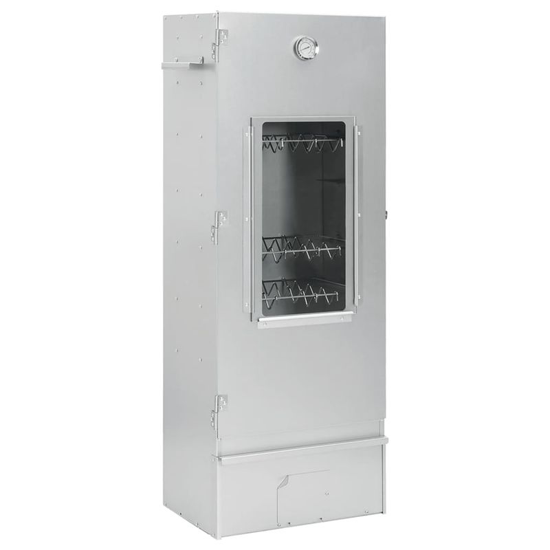 Casa si Gradina - Gradina si terasa - Gratare si accesorii - Gratare de gradina - Afumatoare cuptor/gratar, generator fum rece, otel galvanizat, mărime 44.5x29x110 cm (35x20.5x4.5 cm), model cu fereastră - Infinity.ro
