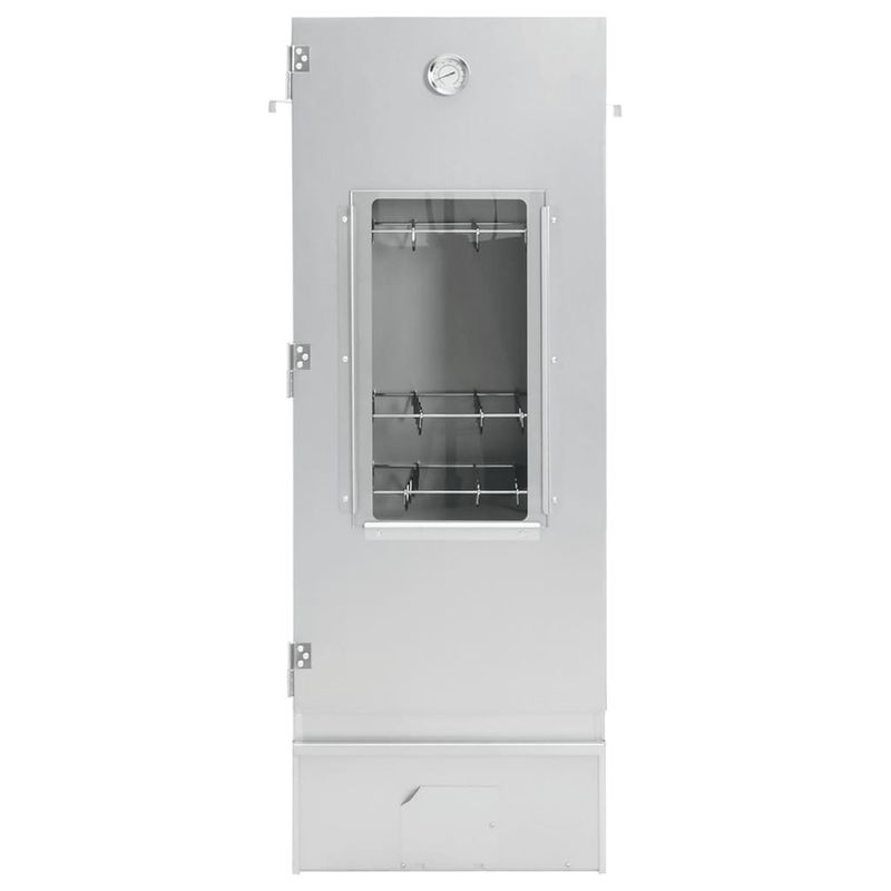 Casa si Gradina - Gradina si terasa - Gratare si accesorii - Gratare de gradina - Afumatoare cuptor/gratar, generator fum rece, otel galvanizat, mărime 44.5x29x110 cm (35x20.5x4.5 cm), model cu fereastră - Infinity.ro
