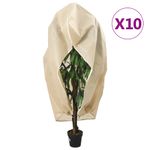 Casa si Gradina - Gradinarit si plante - Unelte gradinarit - Accesorii pentru unelte gradinarit - Huse de plante din fleece cu fermoar 10 buc. 70 g/m² 1x1,55 m - Infinity.ro