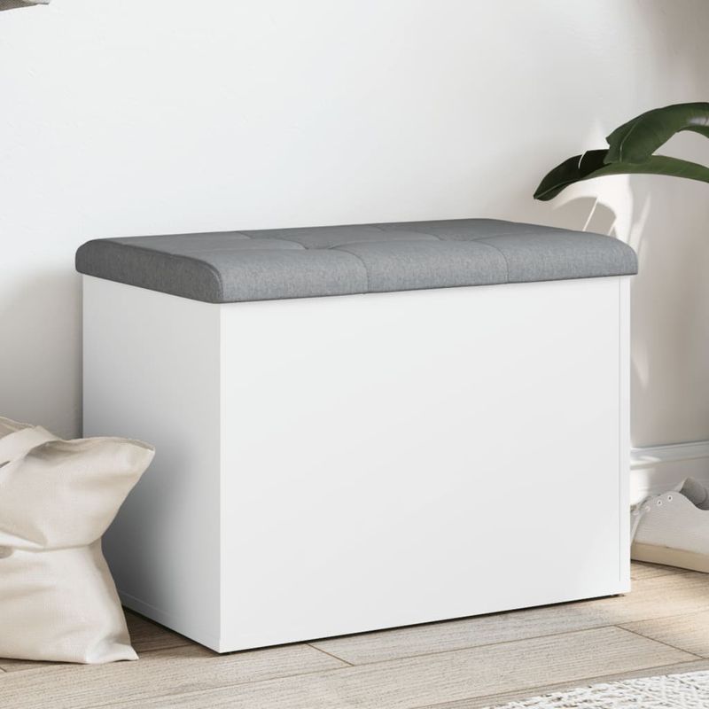 Casa si Gradina - Mobilier - Canapele si coltare - Banchete - Banca de depozitare, alb , 62x42x45 cm, lemn prelucrat - Infinity.ro