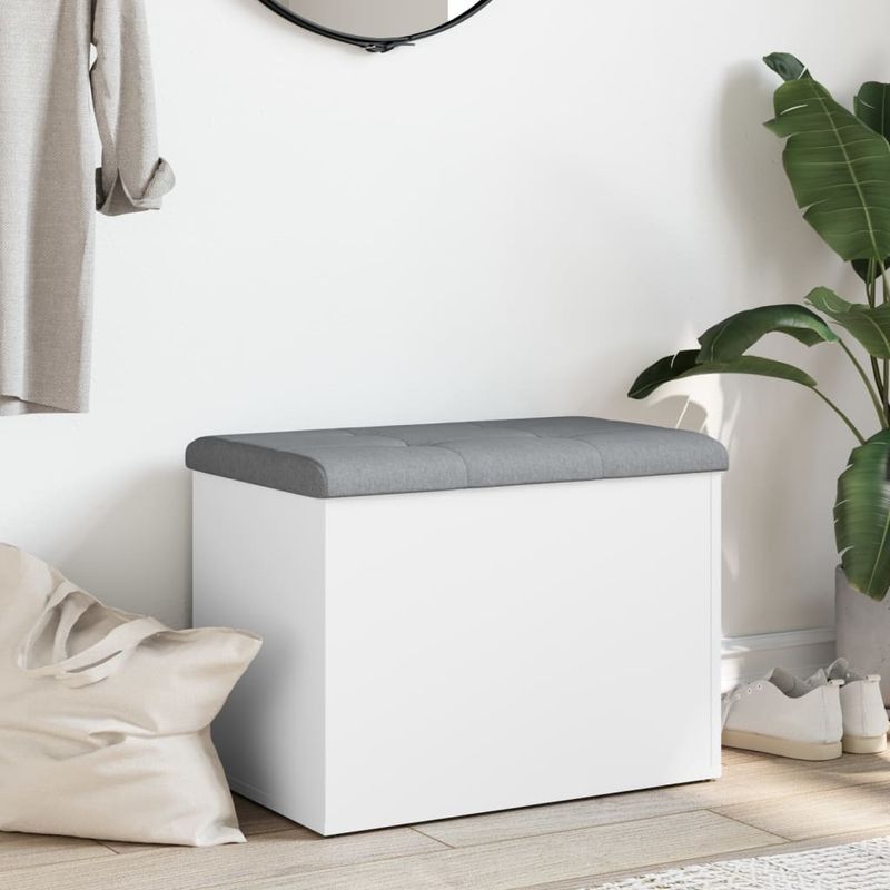 Casa si Gradina - Mobilier - Canapele si coltare - Banchete - Banca de depozitare, alb , 62x42x45 cm, lemn prelucrat - Infinity.ro