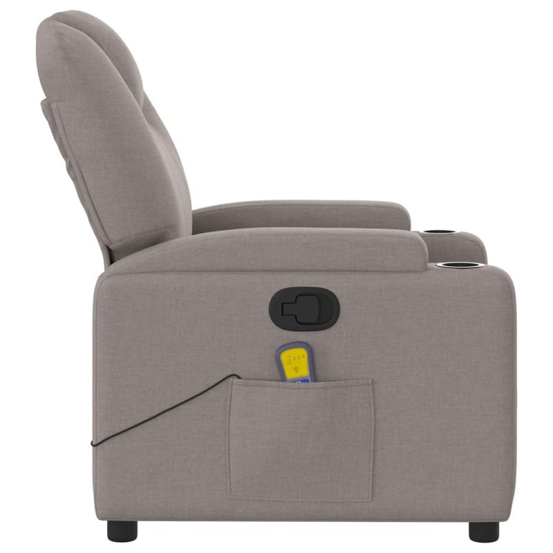 Ingrijire personala si Cosmetice - Sanatate si wellness - Articole wellness - Fotolii de masaj - Fotoliu de masaj rabatabil, gri taupe, material textil - Infinity.ro