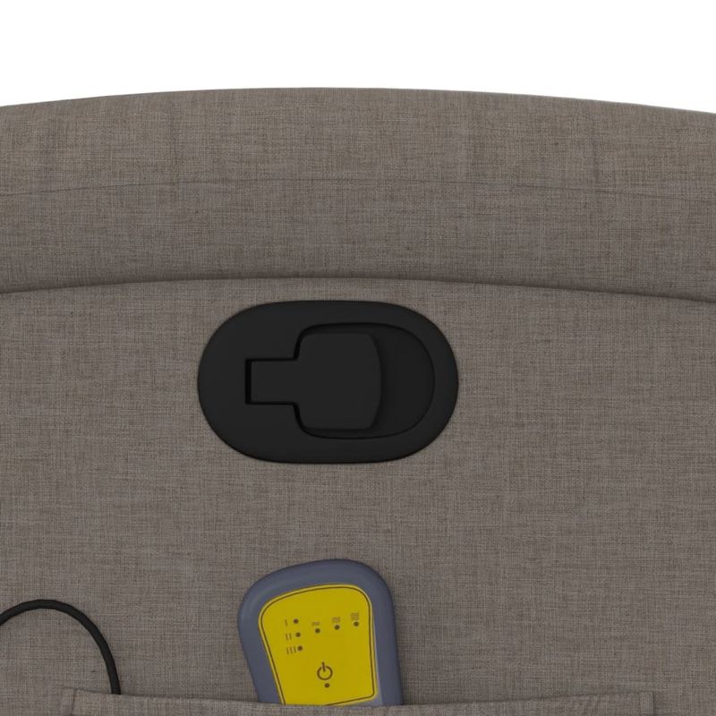 Ingrijire personala si Cosmetice - Sanatate si wellness - Articole wellness - Fotolii de masaj - Fotoliu de masaj rabatabil, gri taupe, material textil - Infinity.ro