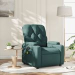 Ingrijire personala si Cosmetice - Sanatate si wellness - Articole wellness - Fotolii de masaj - Fotoliu de masaj rabatabil, verde inchis, material textil - Infinity.ro