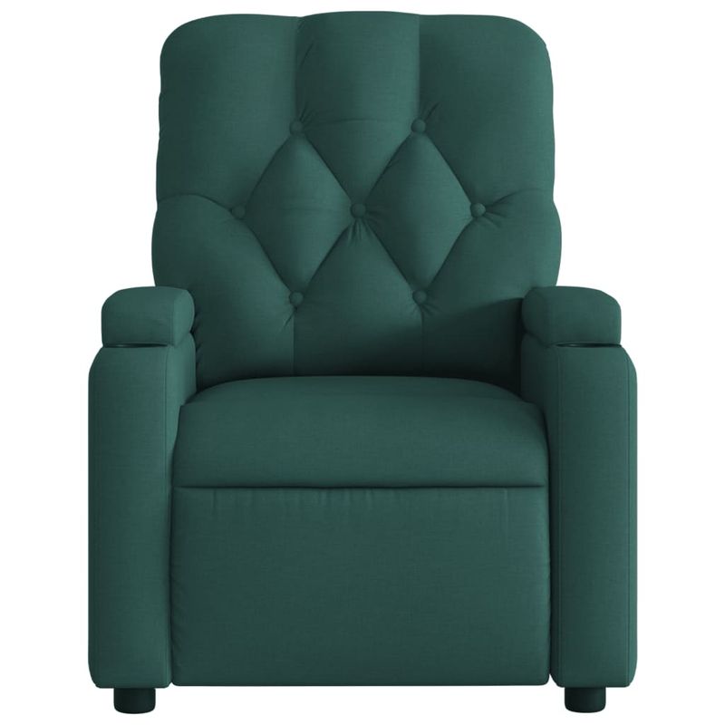 Ingrijire personala si Cosmetice - Sanatate si wellness - Articole wellness - Fotolii de masaj - Fotoliu de masaj rabatabil, verde inchis, material textil - Infinity.ro