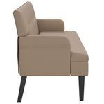 Casa si Gradina - Mobilier - Canapele si coltare - Banchete - Bancheta cu spatar, cappuccino, 112x65,5x75 cm, piele ecologica - Infinity.ro
