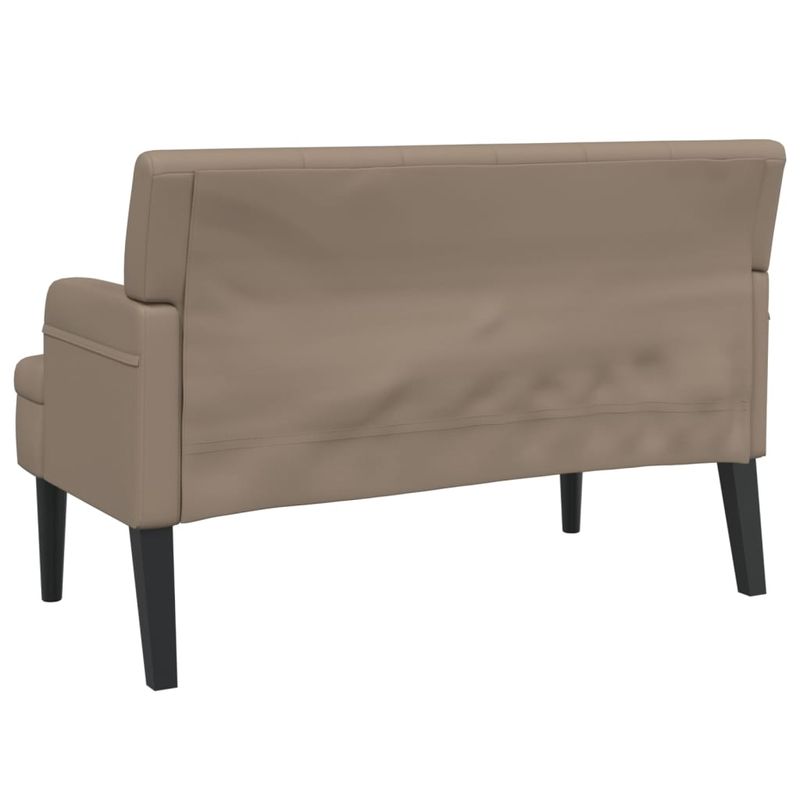 Casa si Gradina - Mobilier - Canapele si coltare - Banchete - Bancheta cu spatar, cappuccino, 112x65,5x75 cm, piele ecologica - Infinity.ro