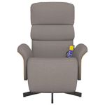 Ingrijire personala si Cosmetice - Sanatate si wellness - Articole wellness - Fotolii de masaj - Fotoliu masaj rabatabil cu suport picioare, gri taupe, textil - Infinity.ro