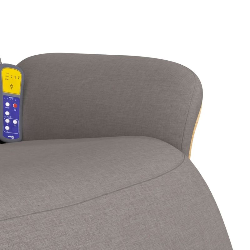 Ingrijire personala si Cosmetice - Sanatate si wellness - Articole wellness - Fotolii de masaj - Fotoliu masaj rabatabil cu suport picioare, gri taupe, textil - Infinity.ro
