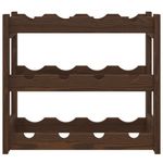 Casa si Gradina - Bucatarie si vesela - Accesorii bar - Carafe si decantoare - Suport sticle de vin, 12 sticle, maro, lemn masiv de pin - Infinity.ro