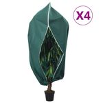 Casa si Gradina - Gradinarit si plante - Unelte gradinarit - Accesorii pentru unelte gradinarit - Protectie de fleece plante cu fermoar 4 buc 70 g/m² 1,55x1,55 m - Infinity.ro