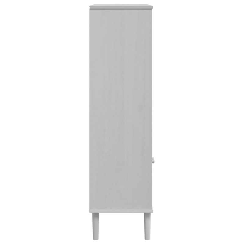 Casa si Gradina - Mobilier - Biblioteci si rafturi - Biblioteci - Biblioteca SENJA, aspect ratan alb, 90x35x130 cm lemn masiv pin - Infinity.ro