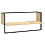 Casa si Gradina - Mobilier - Biblioteci si rafturi - Rafturi - Raft de perete cu bara, stejar sonoma, 65x25x30 cm - Infinity.ro