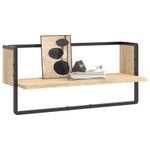 Casa si Gradina - Mobilier - Biblioteci si rafturi - Rafturi - Raft de perete cu bara, stejar sonoma, 65x25x30 cm - Infinity.ro