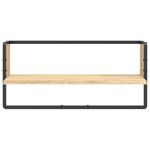 Casa si Gradina - Mobilier - Biblioteci si rafturi - Rafturi - Raft de perete cu bara, stejar sonoma, 65x25x30 cm - Infinity.ro