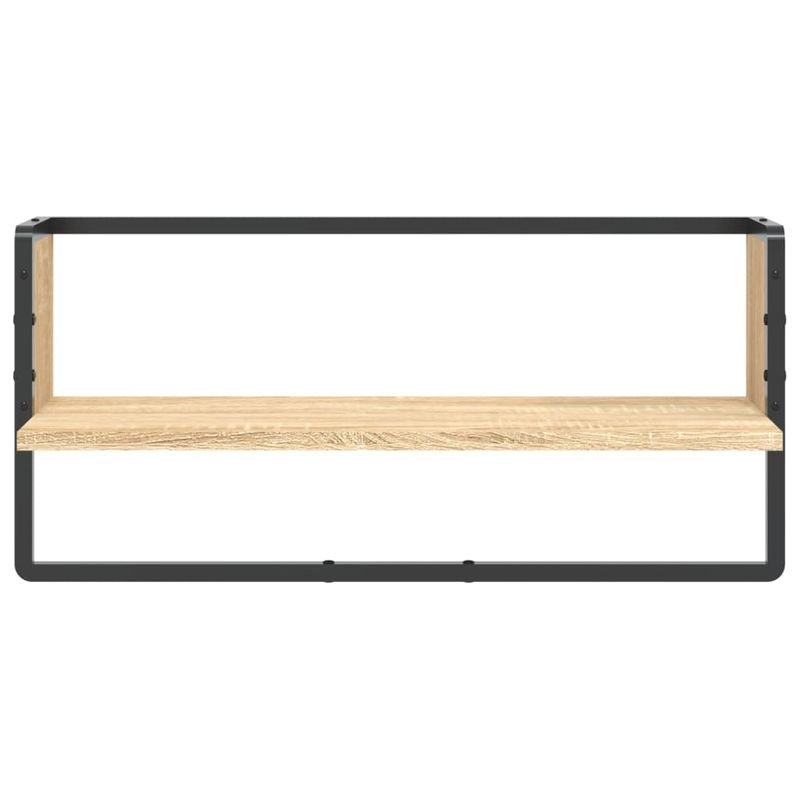 Casa si Gradina - Mobilier - Biblioteci si rafturi - Rafturi - Raft de perete cu bara, stejar sonoma, 65x25x30 cm - Infinity.ro