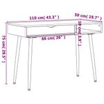 Casa si Gradina - Mobilier - Mese si birouri - Birouri - Birou de computer cu sertar, maro, 110x50x75 cm, lemn prelucrat - Infinity.ro