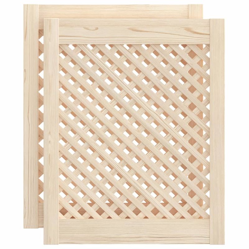 Casa si Gradina - Mobilier - Dulapuri si sifoniere - Dulapuri - Usi de dulap cu zabrele 2 buc. 49,5x61,5 cm, lemn masiv de pin - Infinity.ro