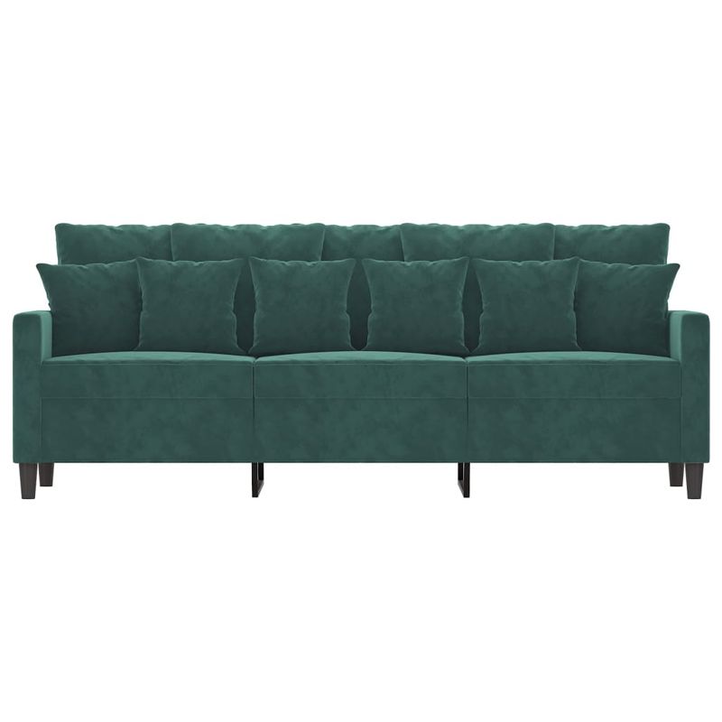 Casa si Gradina - Mobilier - Canapele si coltare - Canapele - Canapea cu 3 locuri, verde inchis, 180 cm, catifea - Infinity.ro
