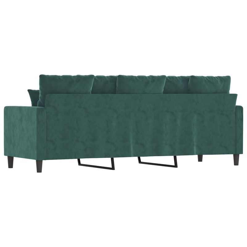 Casa si Gradina - Mobilier - Canapele si coltare - Canapele - Canapea cu 3 locuri, verde inchis, 180 cm, catifea - Infinity.ro