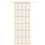 Casa si Gradina - Constructii - Usi interior, exterior si garaj - Usi garaj - Usa glisanta auriu 76x205 cm sticla ESG transparenta/aluminiu - Infinity.ro