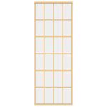 Casa si Gradina - Constructii - Usi interior, exterior si garaj - Usi garaj - Usa glisanta auriu 76x205 cm sticla ESG transparenta/aluminiu - Infinity.ro