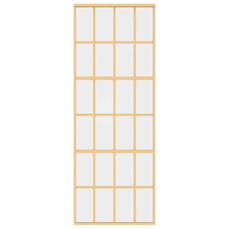 Casa si Gradina - Constructii - Usi interior, exterior si garaj - Usi garaj - Usa glisanta auriu 76x205 cm sticla ESG transparenta/aluminiu - Infinity.ro