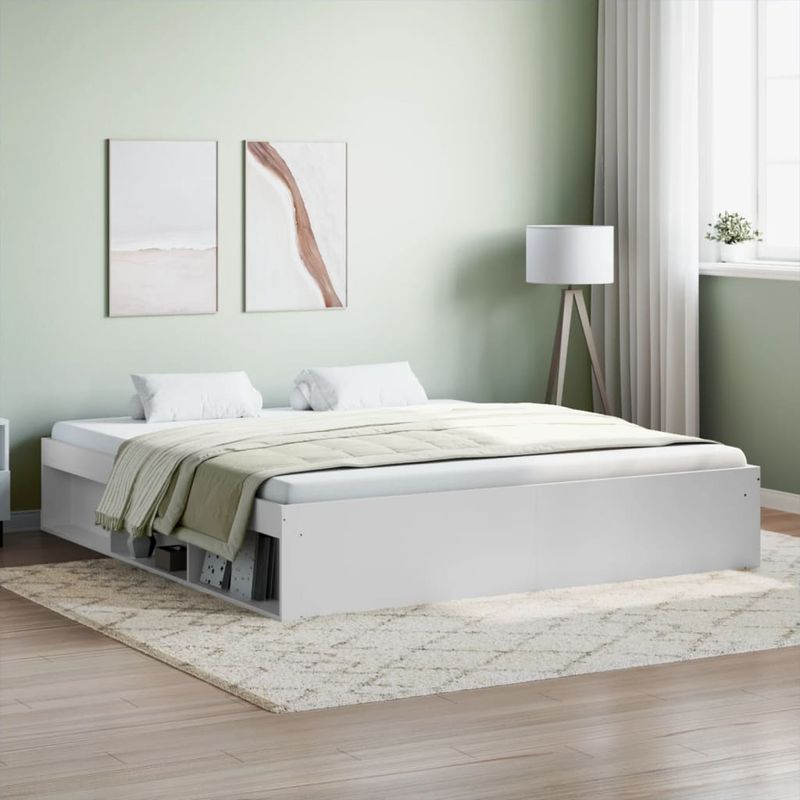 Casa si Gradina - Mobilier - Paturi si accesorii - Paturi - Cadru de pat, alb, 180x200 cm, Super King Size - Infinity.ro