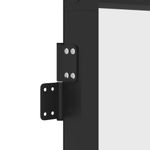 Casa si Gradina - Constructii - Usi interior, exterior si garaj - Usi interior - Usa de interior negru 76x201,5 cm sticla securiz./aluminiu slim, negru și transparent și mat, model 4x2 grilaje - Infinity.ro