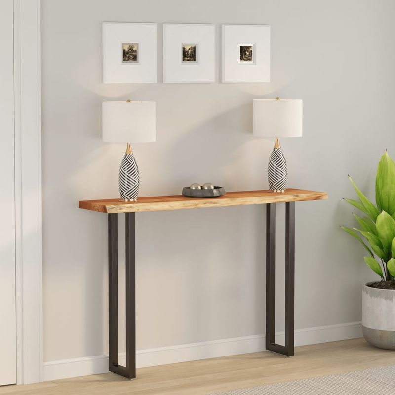 Casa si Gradina - Mobilier - Feronerie si accesorii mobila - Blat masa 140x30x3,8 cm dreptunghiular lemn acacia margine vie - Infinity.ro