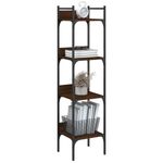Casa si Gradina - Mobilier - Biblioteci si rafturi - Biblioteci - Biblioteca 4 niveluri stejar maro 35x30x138,5 cm lemn prelucrat - Infinity.ro