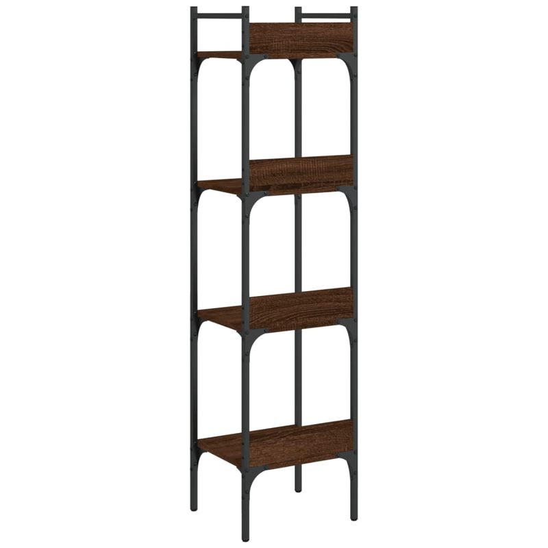Casa si Gradina - Mobilier - Biblioteci si rafturi - Biblioteci - Biblioteca 4 niveluri stejar maro 35x30x138,5 cm lemn prelucrat - Infinity.ro