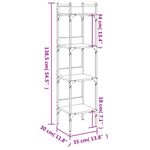 Casa si Gradina - Mobilier - Biblioteci si rafturi - Biblioteci - Biblioteca 4 niveluri stejar maro 35x30x138,5 cm lemn prelucrat - Infinity.ro