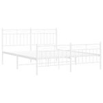 Casa si Gradina - Mobilier - Paturi si accesorii - Paturi - Cadru de pat metalic cu tablie, alb, 150x200 cm - Infinity.ro