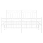 Casa si Gradina - Mobilier - Paturi si accesorii - Paturi - Cadru de pat metalic cu tablie, alb, 150x200 cm - Infinity.ro