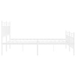 Casa si Gradina - Mobilier - Paturi si accesorii - Paturi - Cadru de pat metalic cu tablie, alb, 150x200 cm - Infinity.ro