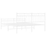 Casa si Gradina - Mobilier - Paturi si accesorii - Paturi - Cadru de pat metalic cu tablie, alb, 150x200 cm - Infinity.ro