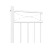 Casa si Gradina - Mobilier - Paturi si accesorii - Paturi - Cadru de pat metalic cu tablie, alb, 150x200 cm - Infinity.ro