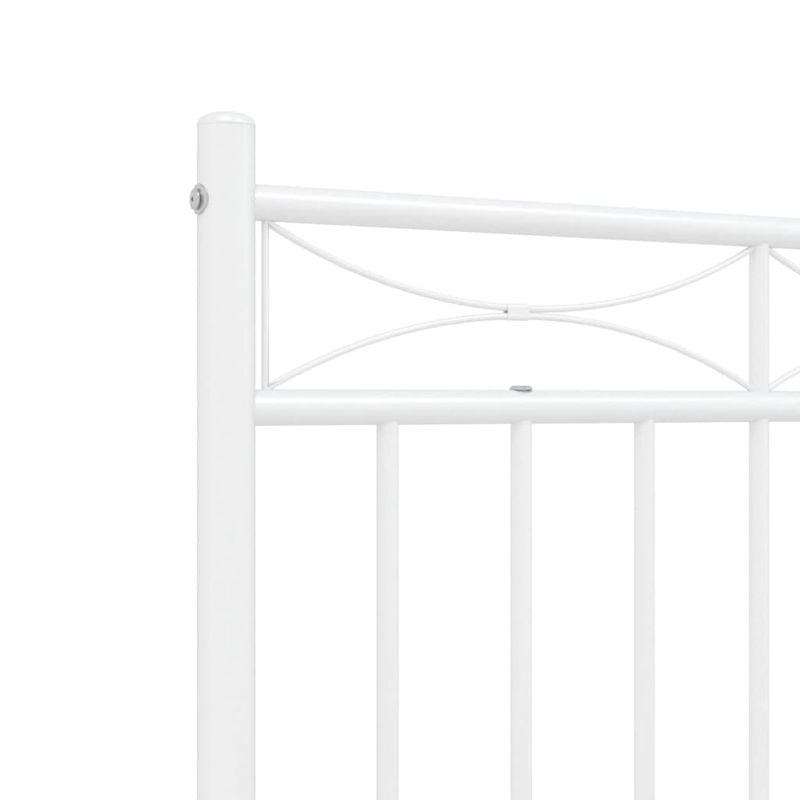 Casa si Gradina - Mobilier - Paturi si accesorii - Paturi - Cadru de pat metalic cu tablie, alb, 150x200 cm - Infinity.ro