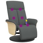 Ingrijire personala si Cosmetice - Sanatate si wellness - Articole wellness - Fotolii de masaj - Fotoliu masaj rabatabil cu suport picioare, gri inchis, textil - Infinity.ro