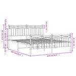 Casa si Gradina - Mobilier - Paturi si accesorii - Paturi - Cadru de pat metalic cu tablie, alb, 150x200 cm - Infinity.ro