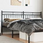 Casa si Gradina - Mobilier - Paturi si accesorii - Accesorii paturi - Tablie de pat metalica, negru, 200 cm - Infinity.ro