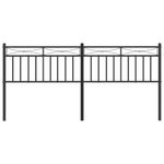 Casa si Gradina - Mobilier - Paturi si accesorii - Accesorii paturi - Tablie de pat metalica, negru, 200 cm - Infinity.ro