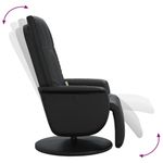 Ingrijire personala si Cosmetice - Sanatate si wellness - Articole wellness - Fotolii de masaj - Fotoliu de masaj rabatabil, cu taburet, negru, piele ecologica - Infinity.ro