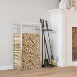 Casa si Gradina - Termice - Sobe, Seminee si accesorii - Accesorii seminee si sobe - Suport pentru lemne de foc, 80x28x154 cm, otel inoxidabil - Infinity.ro